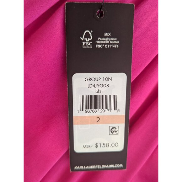 Karl Lagerfeld Paris Paisley Print Belted Shirtdress – Short Sleeve – NWT - Picture 6 of 6